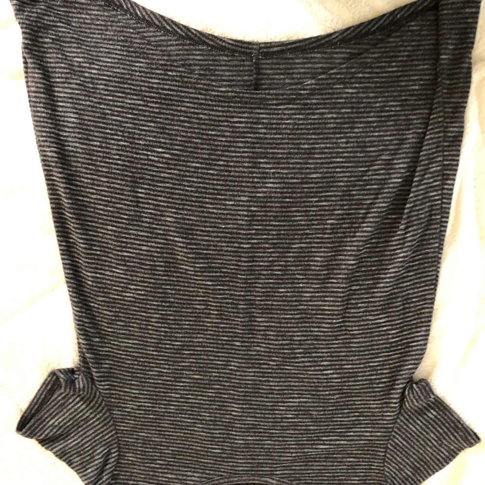 A black flowy tee